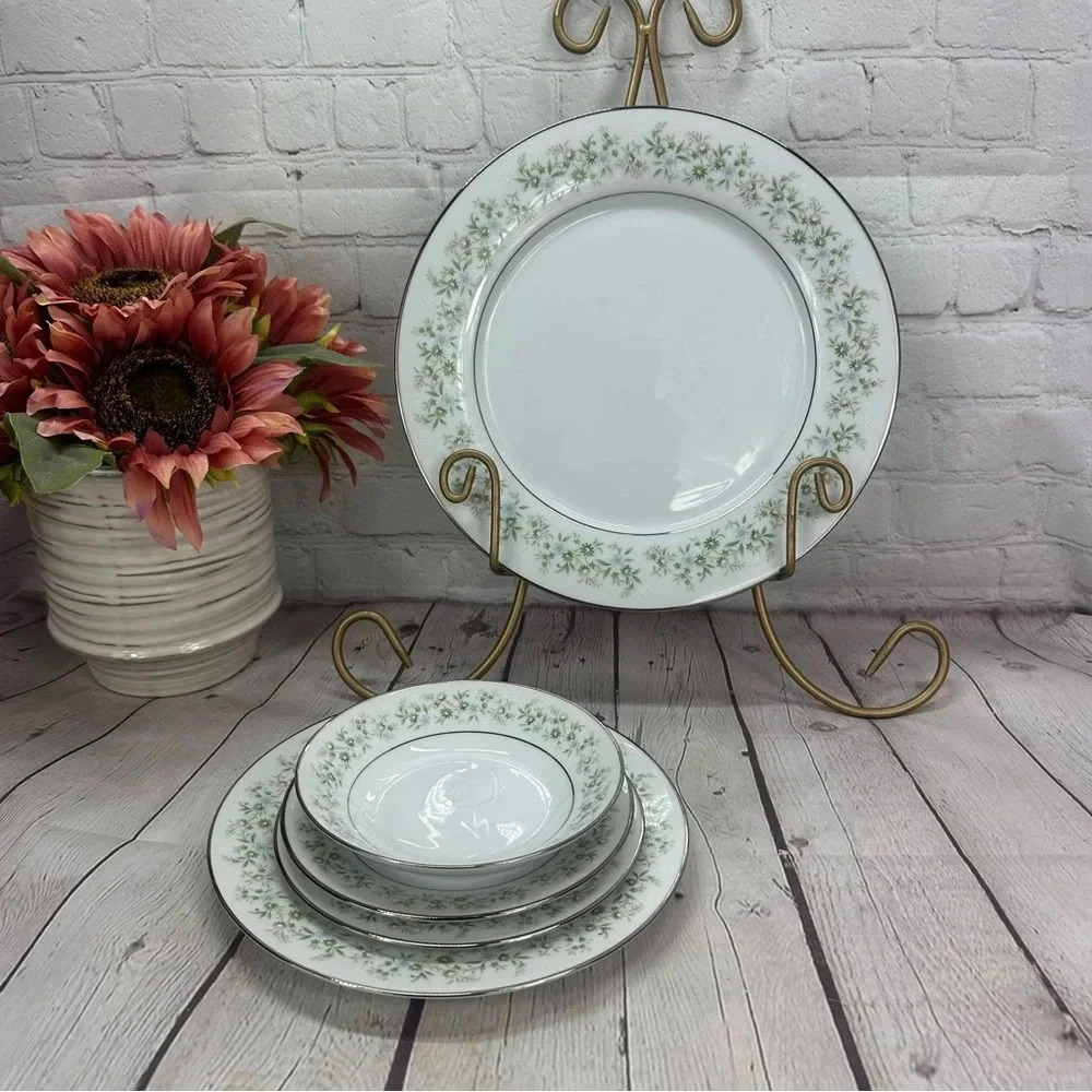 vintage noritake savannah Savannah (Rim, Platinum) place setting